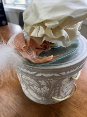 Vintage Pipkin & Bonnet Miniature Replica Pink Bibi Hat And Box Ireland 1990’s