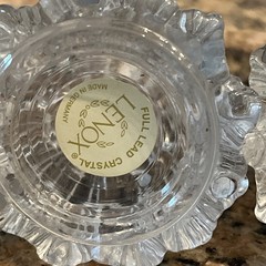 LENOX LEAD CRYSTAL CHRISTMAS TREE LENOX GERMANY SALT & PEPPER SHAKERS