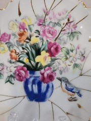 Vtg Del Coronado Nasco Trinket/Dish/tray Japan 1940s Hand Painted
