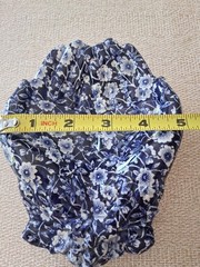 Blue White Chintz Trinket Dish Hand Shaped Made in England Ring Dish