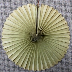 RARE Antique PAPER WREATH FAN Oneonta NY New York EC Reynolds Germany Cockade