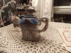 Vintage 1990’s Ceramic Cottage Teapots NOS Decorative Knick Knack