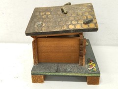 Vintage Wooden Swiss Lador Edelweiss 2866 Chalet Music Box