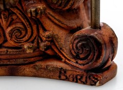 Classical Corinthian Column Display Stand 6.5x3in Resin Signed Baris 1lb Used