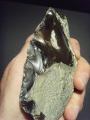 Lower Paleolithic – Superb Acheulean lateral scraper. c.450,000 BP.