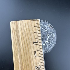 Fostoria American Cube Clear Glass Toothpick Holder Manganese Glow Vintage