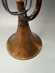 Welded Copper Metal Decorative Trumpet Folk Art 18”