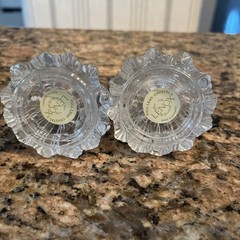 LENOX LEAD CRYSTAL CHRISTMAS TREE LENOX GERMANY SALT & PEPPER SHAKERS