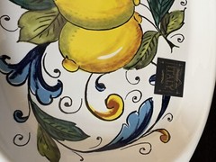 Nova Deruta Limone Medium Serving Appetizer Plate Tray 11.5”x7.25” Italian NWT
