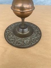 VINTAGE COPPER BRASS SAILBOAT WEATHERVANE W/STAND NAUTICAL DESK GARDEN DECOR