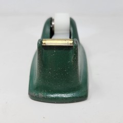 Vintage Permacel Cast Iron Tape Dispenser Green Industrial Heavy Duty MCM Desk