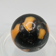 .58″ Alley Agate Halloween, CAC Black Orange Swirl Marble- #Q149