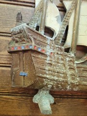 Vintage Nautical Cast Aluminum Clipper Ship Doorstop Valcast 12 1/2” Mancave