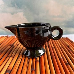 Vintage Sugar Bowl & Creamer Mikasa Moderna Shape by Larry Laslo HG001 Jet