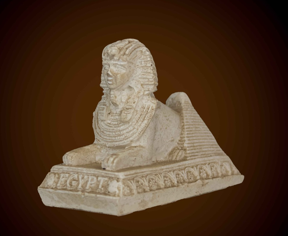 Ancient Egyptian Sphinx Statue Rare Pharaonic Pyramid Stone Guardian Artifact BC