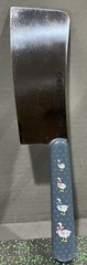Vintage Libbeys Blue Country Porch Goose Chef Knife Chefs Collection Cleaver