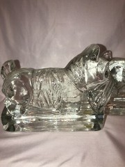 Adorable Vintage Scotty dogs Heavy Glass Bookends Figurines Fun