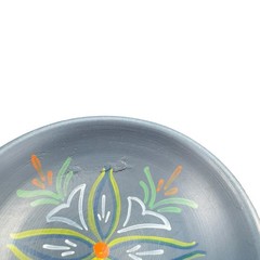 Norway Folk Art Wooden Dish Plate Hand Painted Sogndal Blue Floral Round Dish