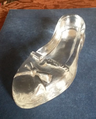 Sarner Crystal ~ Switzerland ~ Glass Slipper / Shoe Trinket Dish ~ Free UK P&P