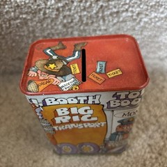 Rare Vintage Hallmark Metal Bank Toll Booth Big Rig Transport