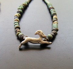 NILE Ancient Egyptian Amulet Mummy Bead Necklace ca 600 BC