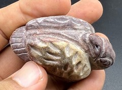 Natural Jasper Stone Rare Unique A Bird Figured Statue Beads