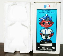 BASEBALL BOBBLE HEAD BOX BOBBLEHEAD 8.5″ X 4.5″ 1970S 1980S STYLE NOT WHITE BASE