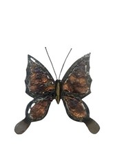 3 Vintage Home Interior Metal Brass Copper Tin Butterflies Wall Decor