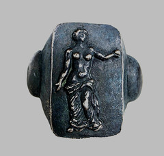 300 BC Ancient Roman Silver Ring Venus goddess love beauty fertility prosperity