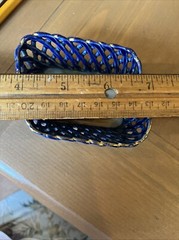 Antique Souvenir Cobalt Blue Basket Weave Dish Wurtsboro,NY Made In Germany