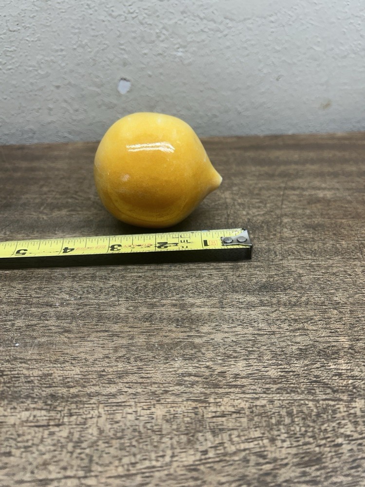 Vintage Stone Marble Alabaster Carved Fruit Peach With Broken Wood Stem