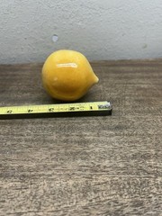 Vintage Stone Marble Alabaster Carved Fruit Peach With Broken Wood Stem