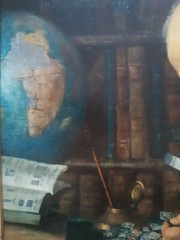 Vintage old Art Old Men Collector stamps post