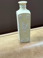 Wedgwood Jasperware Primrose Yellow & White Prunus 5-1/4″ Square Bud Vase