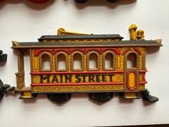 Vintage 1975 Homco Wall Plaques Train, Stagecoach, Trolley 7363, 7362, 7361, USA