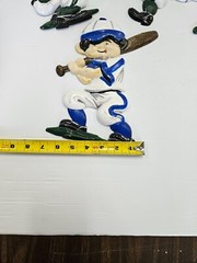 VINTAGE 1970S – SEXTON 3 BASEBALL PLAYERS CASTED METAL WALL HANGINGS Catcher