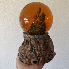 Harry Potter Journey to Hogwarts Illuminated Glitter Globe Bradford Exchange COA