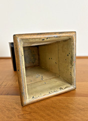 Vintage French Neoclassic Directories Style Toleware / Vase / Flared Cachepot