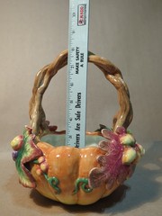 Fitz & Floyd Classic Autumn Splendor Basket Pumpkin Thanksgiving Acorn 8″