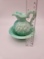 Avon Jadeite Mini Bowl and Pitcher Set Vintage-NO TOPPER