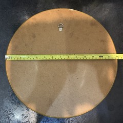 Vintage, mid century glass domed wall hanging thermometer. Country village. VGC.