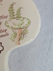 Vintage 1980’s Avon Ceramic Mushroom Spoon Rest Trivet Wall Decor Country Rustic