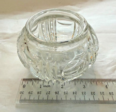 Vintage Clear Pressed Glass Votive Holder Small Trinket Bowl Heavy READ