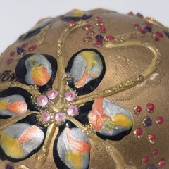SIGNED Nannette Fenn “Eggs”traordinaire Designs Floral Faberge Inspired Egg USA