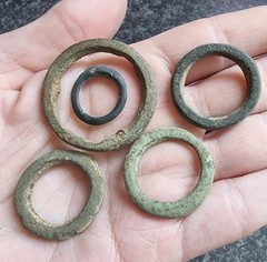 Celtic Ring Proto Money Ancient Currency Bronze Antique Metal Detecting Find (1)