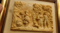 Vintage French Floralix Detailed Relief Framed Wall Decor Forest Scene