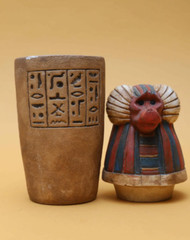 Egyptian Antiquities Canopic jars (sons of Horus) jars for mummification Rare BC