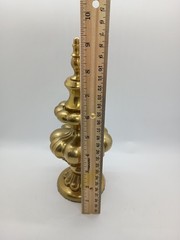 Vintage Solid Brass Victorium Finial Original Finish Table Top Door Stop 9″ EUC