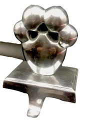 Adorable Cast Aluminum Dog Paw Christmas Stocking Or Leash Holder