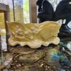 Vintage Belleek “Lilly of the Valley” Luster Trinket Dish Bowl, 7th Mark